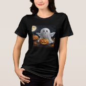 Spooky Delight: Hoher Halloween Spaß Tri-Blend Shirt (Vorderseite)