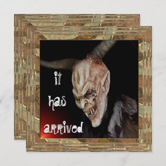 Spooky Demon Halloween hat Einladung erhalten (Vorne/Hinten)