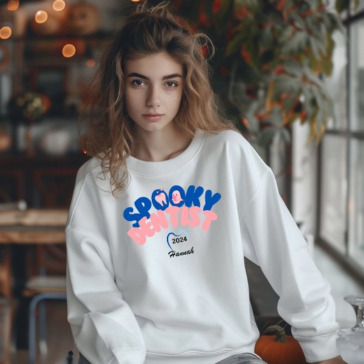 Spooky Dentist Personalisierter Name Halloween-Ges Sweatshirt