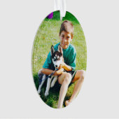 Spooky der Husky-Welpe Ornament (Vorderseite)