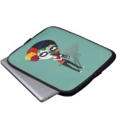 Spooky Dia de Los Muertos Girl Laptopschutzhülle (Vorne Knopf)