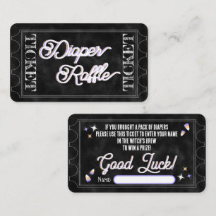 Spooky Diaper Raffle Ticket Mitteilungskarte