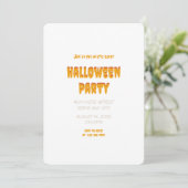 Spooky Dinge Halloween-Party Einladung (Stehend Vorderseite)