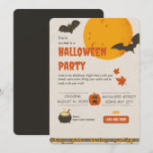 Spooky Dinge Halloween-Party Einladung (Vorne/Hinten)