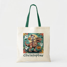 Spooky Dino Rider - Skelett auf Mummy T-Rex Tragetasche