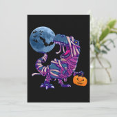 Spooky Dinosaurier Halloween Dinosaurier TRex mit  Einladung (Stehend Vorderseite)