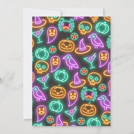 Spooky Disco Halloween Einladung (Rückseite)