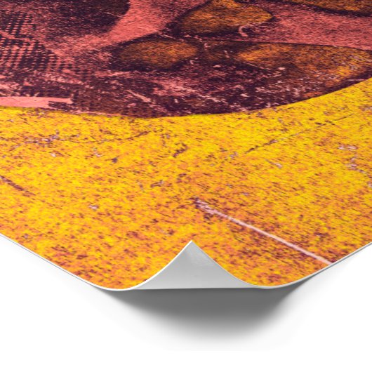 Spooky Distressed Skull Art Poster 12" x 12" (Ecke)