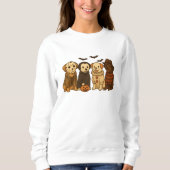 Spooky Dogs Squad – Cute Halloween Puppy Design Sweatshirt (Vorderseite)