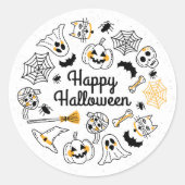 Spooky Doodle Halloween Sticker (Vorderseite)