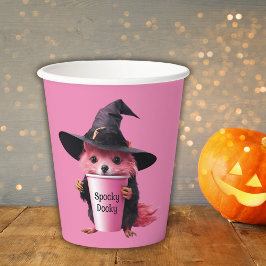 Spooky Dooky Kreatur rosa Halloween-Party-Brauch Pappbecher
