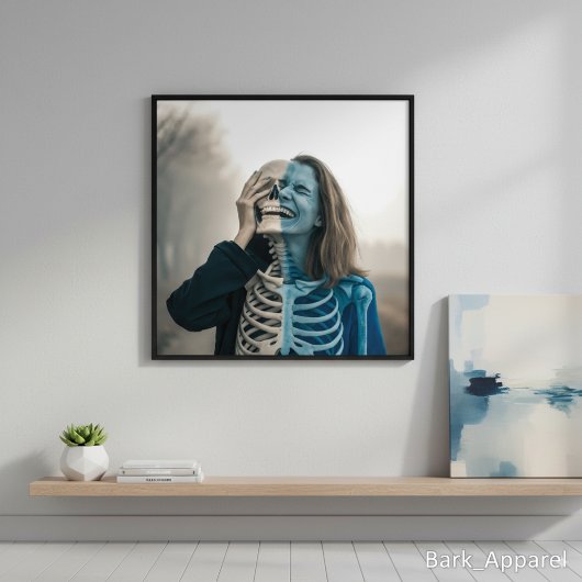Spooky Double Exposure Art Poster