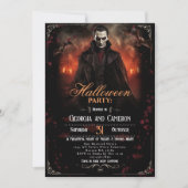 Spooky Dracula Halloween-Party Einladung (Vorderseite)