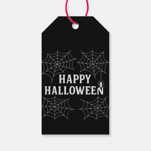 Spooky Drinks glücklich Halloween Spinnennetze Spu Geschenkanhänger (Rückseite)