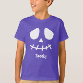 Spooky Dual White Face Front und Back Halloween T-Shirt (Vorderseite)