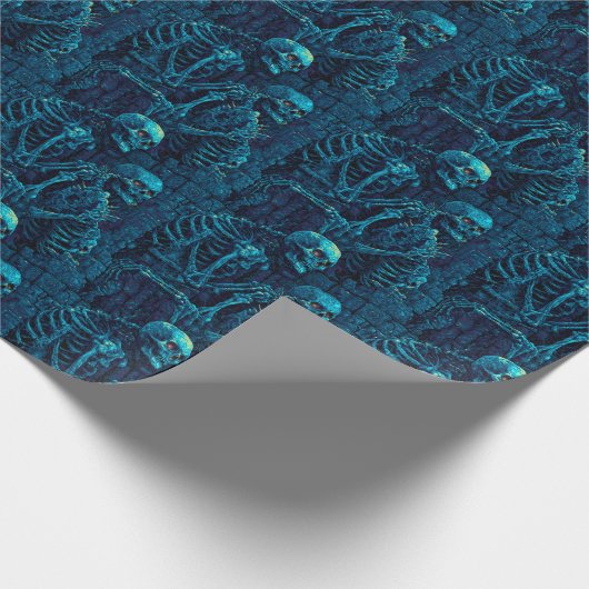 Spooky Dungeon Skeleton D&D Untot Geschenkpapier (Ecke)