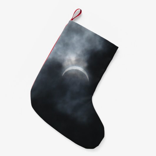 Spooky Eclipse Storm Clouds 2017 Kleiner Weihnachtsstrumpf (Vorderansicht (hängend))