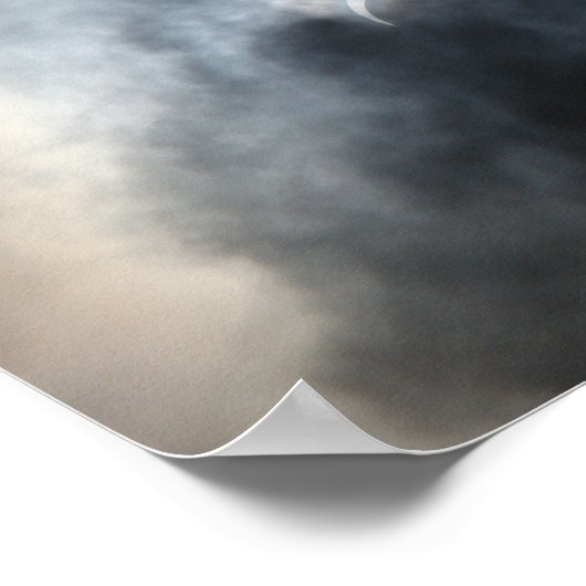 Spooky Eclipse Storm Clouds 2017 Poster (Ecke)