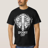 Spooky Eh? Skeletton Halloween Design T-Shirt (Vorderseite)