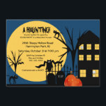 Spooky ein furchtbares Halloween-Party Einladung<br><div class="desc">Beginnen Sie Ihr Halloween-Party mit unserem beängstigenden A Haunting Halloween-Party Invitation mit einem Spuk Set in der Hauptszene auf Mitternachtsblau. Passen Sie sich mit Ihren persönlichen Daten und Ihrem Set an.</div>