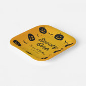 Spooky Ein Geburtstag Halloween Pumpkins & Bats Pappteller (Gewinkelt)