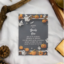 Spooky ein Niedliches Halloween erster Geburtstag Einladung