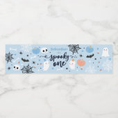 Spooky Ein Niedliches Halloween Ghost 1. Geburtsta Wasserflaschenetikett (Einzelnes Label)