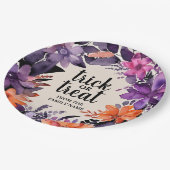 Spooky Elegance Halloween Blumenzeremonie Pappteller (Schrägansicht)