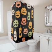 Spooky Elegance: Halloween Pumpkin Art Duschvorhang (Beispiel)