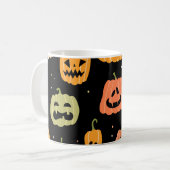Spooky Elegance: Halloween Pumpkin Art Kaffeetasse (Vorderseite Links)