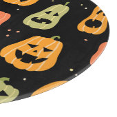 Spooky Elegance: Halloween Pumpkin Art Schneidebrett (Ecke)