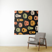 Spooky Elegance: Halloween Pumpkin Art Wandteppich (Beispiel (Horizontal))