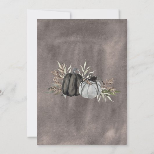 Spooky Elegance Neutral Spiole Halloween Einladung (Rückseite)