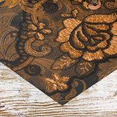 Spooky Elegant Orange Hallloween Skull auf Damask Seidenpapier