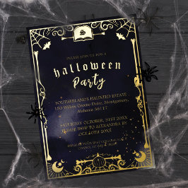 Spooky Elegante Spirit Halloween-Party Tarot Card Folieneinladung