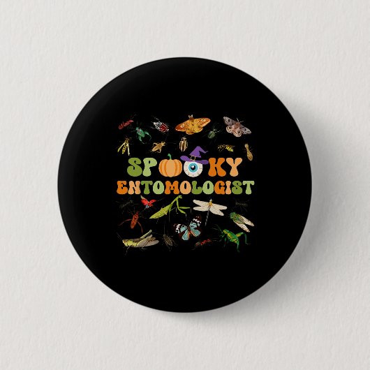 Spooky Entomology Collection Insect Species Bug Ha Button (Vorderseite)
