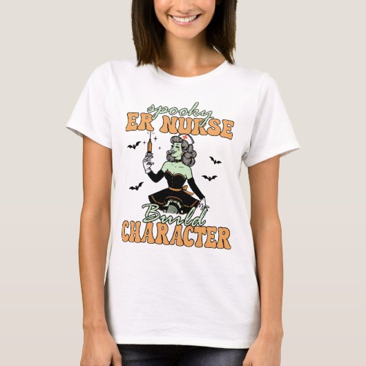 Spooky ER-Krankenschwestern halber Nachtschicht T-Shirt (Vorderseite)