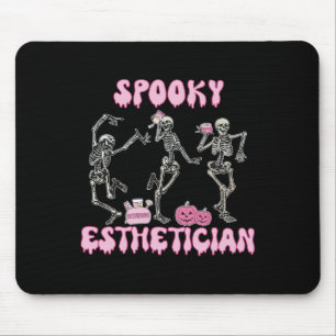 Spooky Esthetician Halloween Skeleton Hauttherapie Mousepad