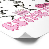 Spooky Esthetician Halloween Skeleton Hauttherapie Poster (Ecke)