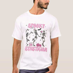Spooky Esthetician Halloween Skeleton Hauttherapie T-Shirt