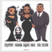 Spooky Ethnic Gothic Family Halloween Aufkleber (Blatt)