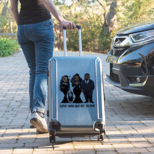 Spooky Ethnic Gothic Family Halloween Aufkleber (Koffer Insitu)