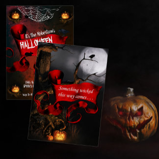Spooky Etwas verzogenes Halloween Einladung