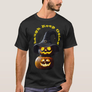 Spooky Evil Bender mit Hexenhut und Pumpkin T-Shirt
