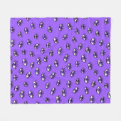 Spooky Evil Eyes Lila Halloween Fleecedecke (Vorderseite (Horizontal))