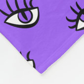 Spooky Evil Eyes Lila Halloween Fleecedecke (Ecke)