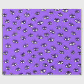 Spooky Evil Eyes Lila Halloween Geschenkpapier (Flach)
