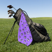 Spooky Evil Eyes Lila Halloween Golfhandtuch (Gras)