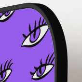 Spooky Evil Eyes Lila Halloween Pickleball Schläger (Linke Seite)