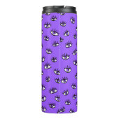 Spooky Evil Eyes Lila Halloween Thermosbecher (Rückseite)